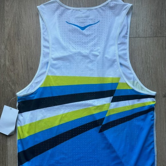 Womens HOKA One Elite Micro-Perforated Aggies Run Club Running Race Singlet NWT - Picture 7 of 8